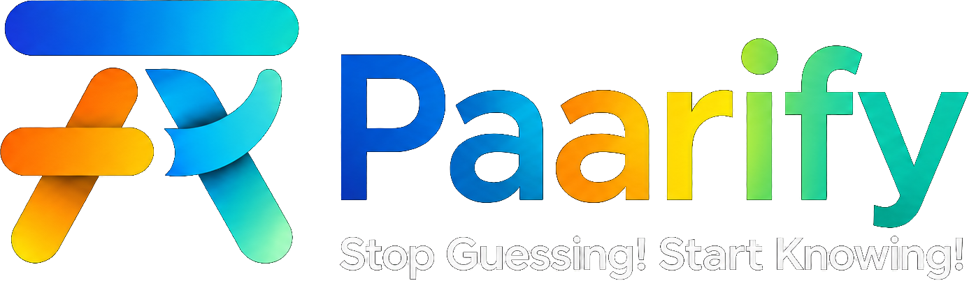 Paarify logo with tagline, for dark backgrounds