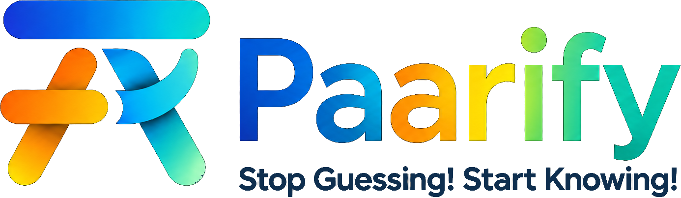 Paarify logo with tagline, for light backgrounds